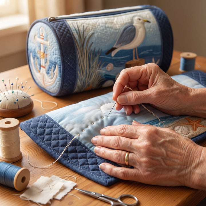Coastal Gull Quilted Duffle Bag 5