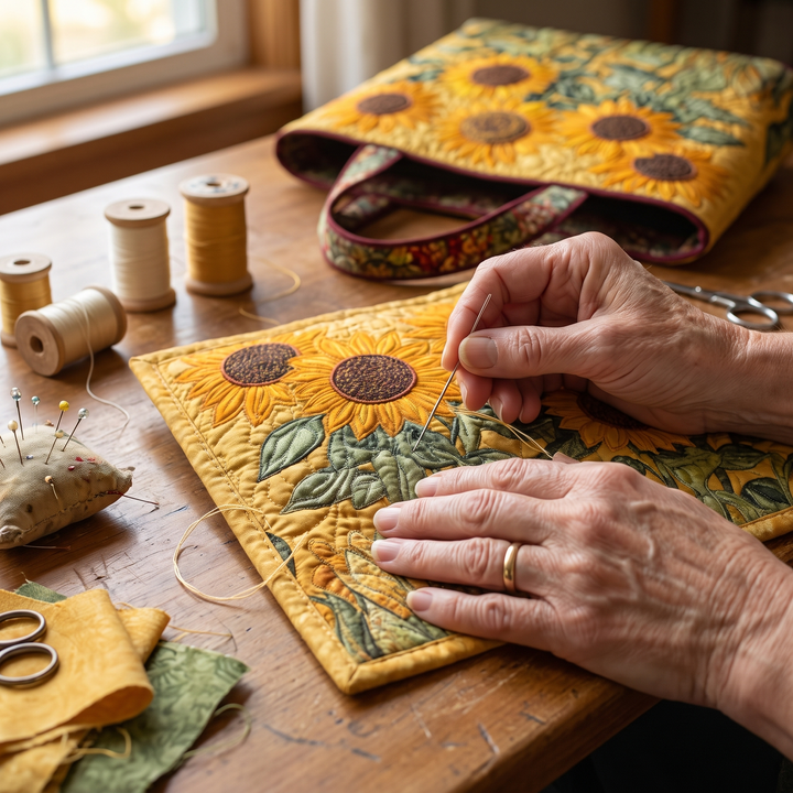 Classic Quilted Bag - Sunflowers 6