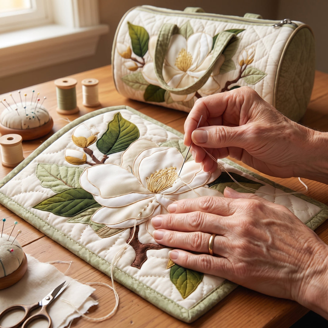 Blooming Grace Quilted Duffle Bag 5