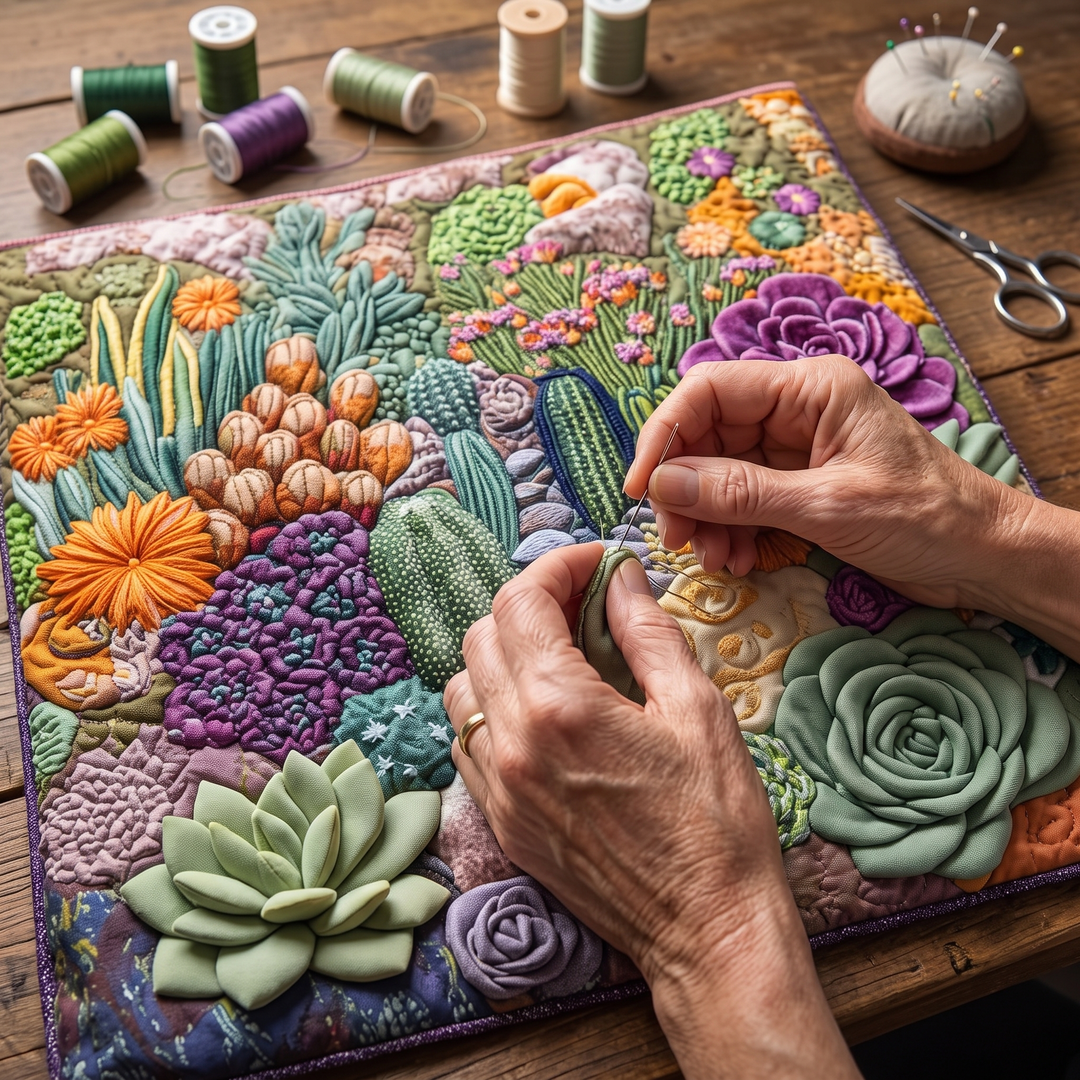 Artisanal Tote Bag - Succulent Garden 8