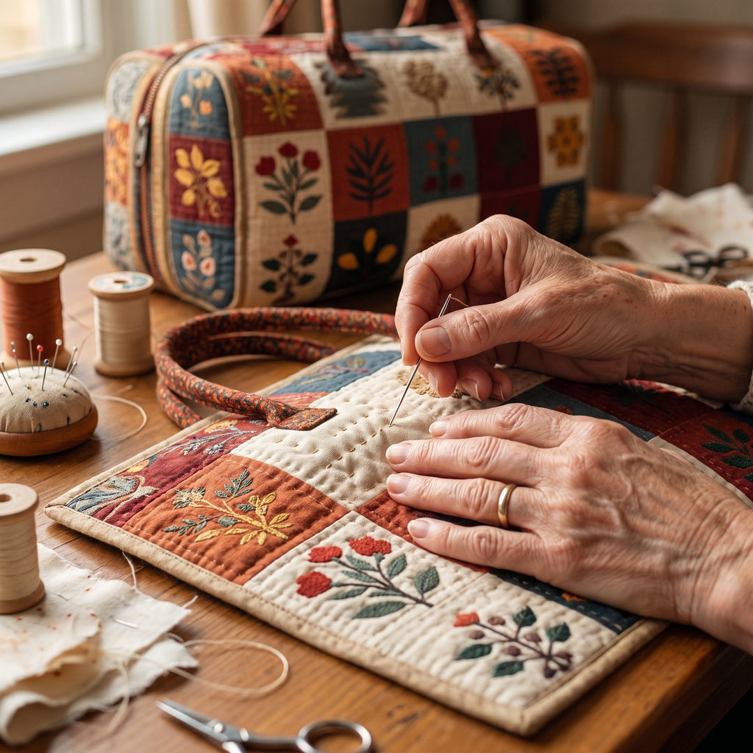 Petal Serenade Quilted Duffle Bag 5