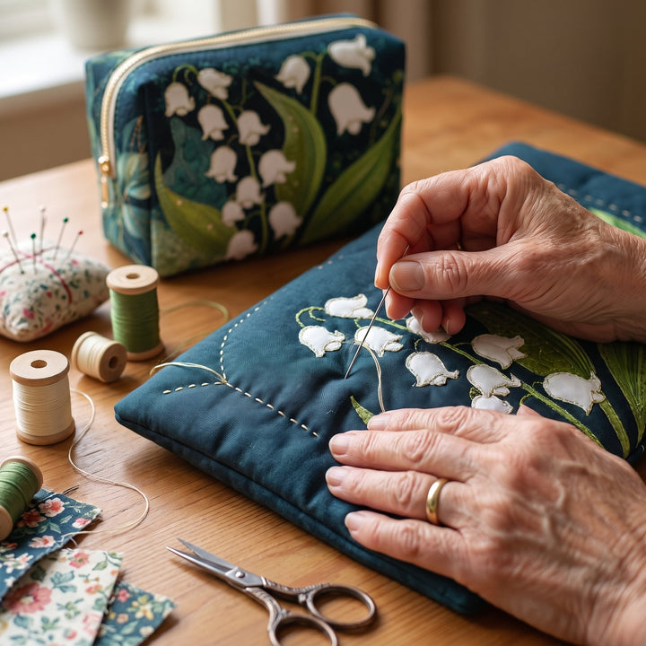 Lily Grace Quilted Makeup Bag 5