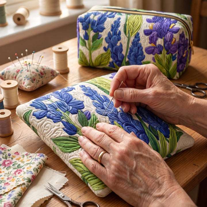 Bloom of Light Quilted Makeup Bag 5