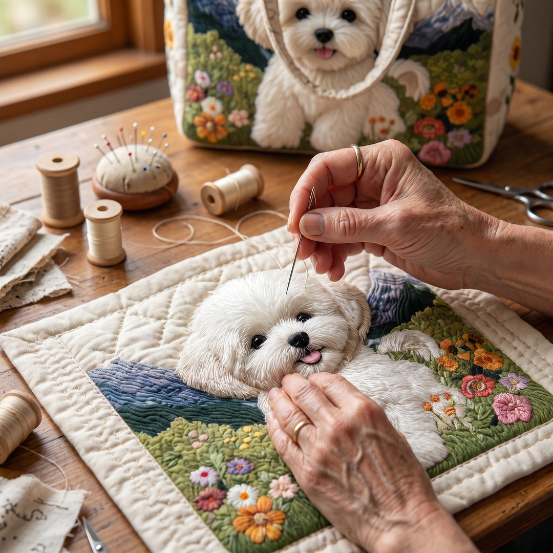 Artisan Quilted Bag - Enchanted Dog 8