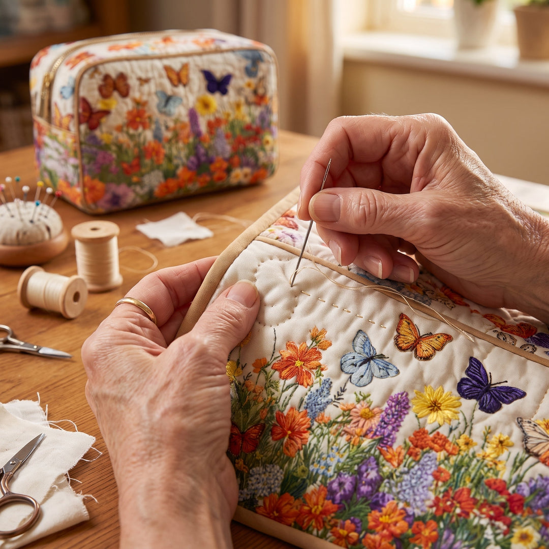 Bloom Garden Quilted Makeup Bag 5