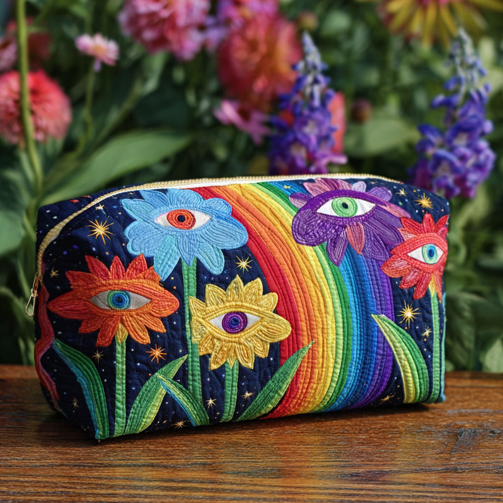 Boho Fungus Quilted Makeup Bag 1
