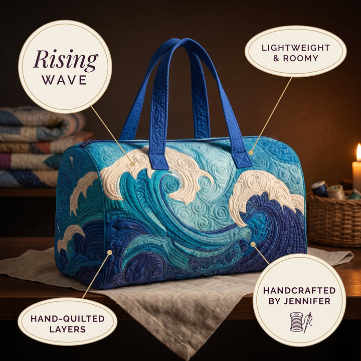 Rising Wave Quilted Duffle Bag 4
