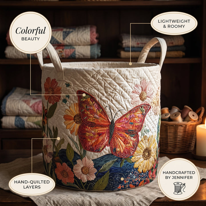 Colorful Beauty Quilted Laundry Basket 7
