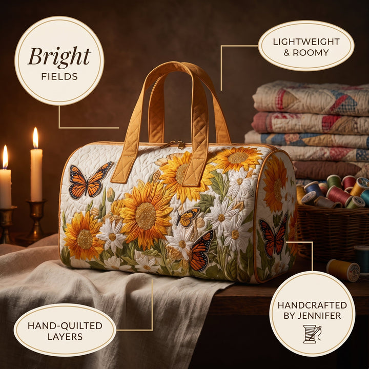 Bright Fields Quilted Duffle Bag 4