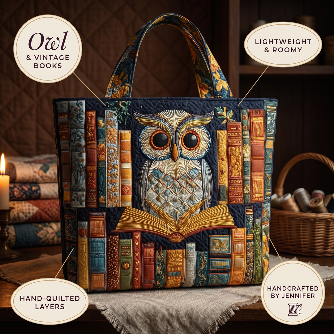 Artisan Tote - Owl and Vintage Books 8