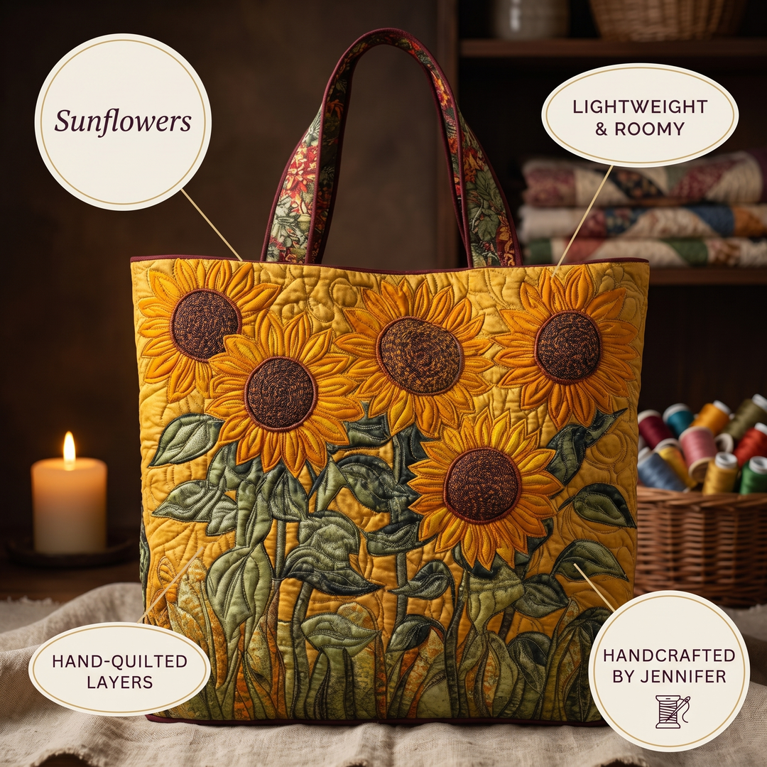 Classic Quilted Bag - Sunflowers 7