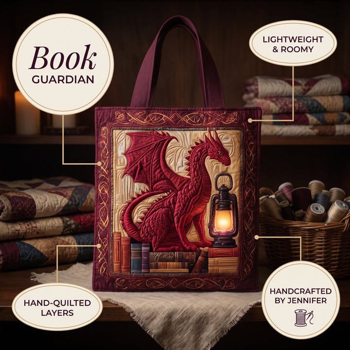 Book Guardian Quilted Tote Bag 6