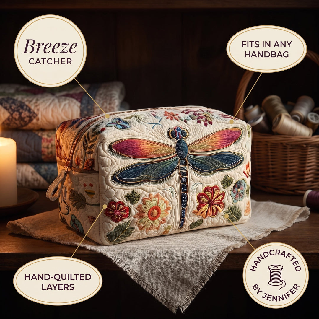 Breeze Catcher Quilted Makeup Bag 4