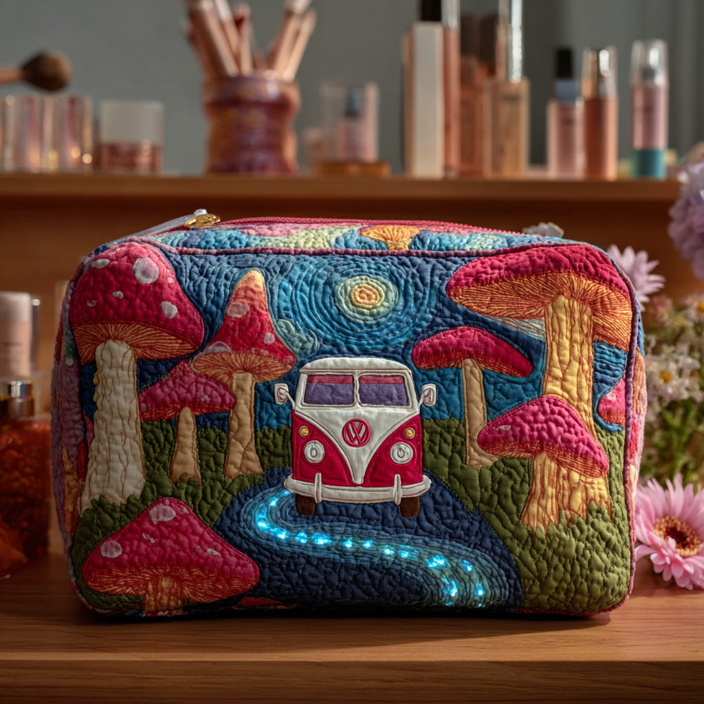 Cosmic Hippie Dream Quilted Makeup Bag 1