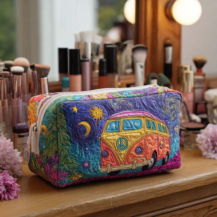Cosmic Road Trip Quilted Makeup Bag 1