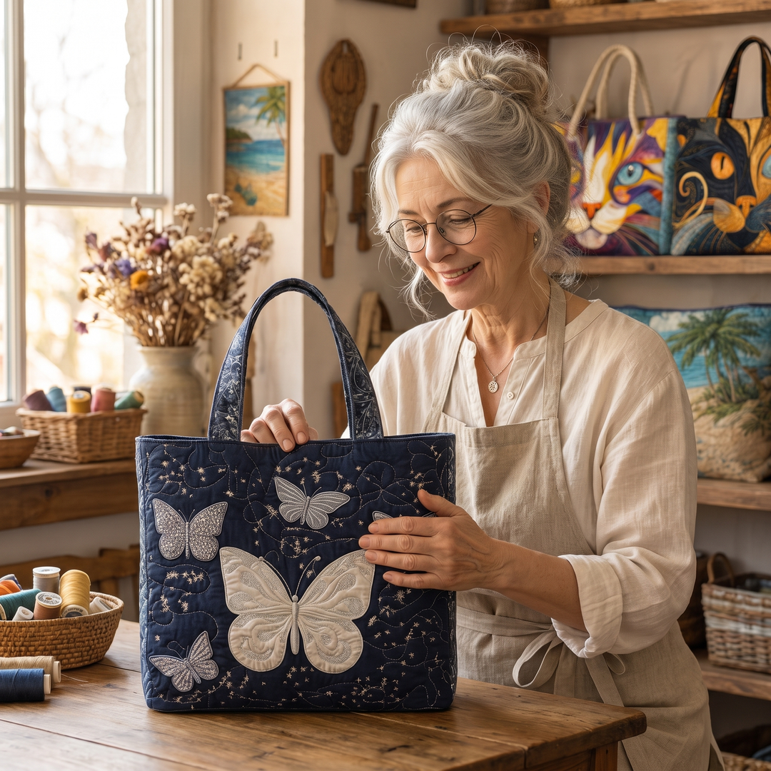Artisanal Bag - Silver Butterfly 6
