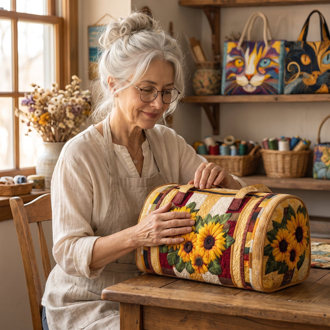 Warm Light Quilted Duffle Bag 6
