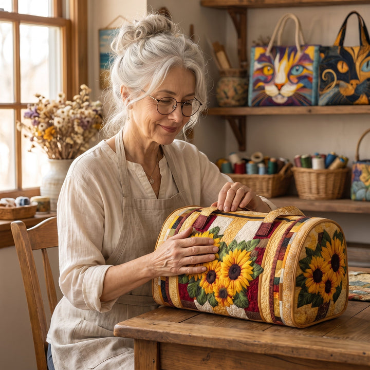 Warm Light Quilted Duffle Bag 6