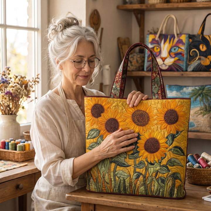 Classic Quilted Bag - Sunflowers 8