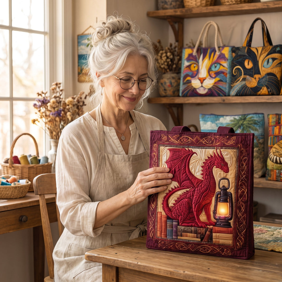 Book Guardian Quilted Tote Bag 7