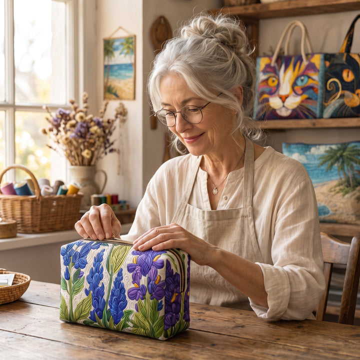 Bloom of Light Quilted Makeup Bag 6
