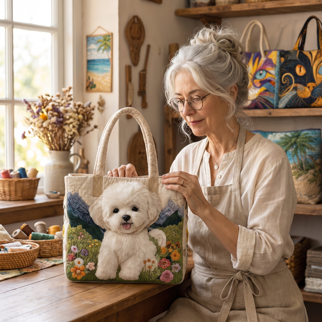 Artisan Quilted Bag - Enchanted Dog 10