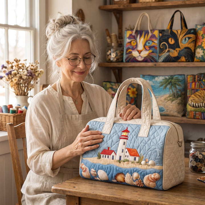 Seaside Glow Quilted Duffle Bag 6