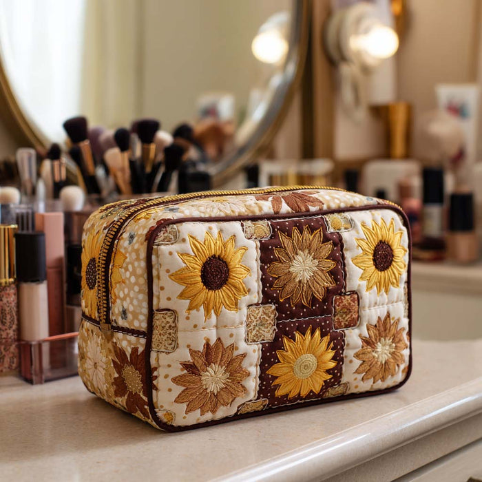 Daily Sunshine Quilted Makeup Bag 1