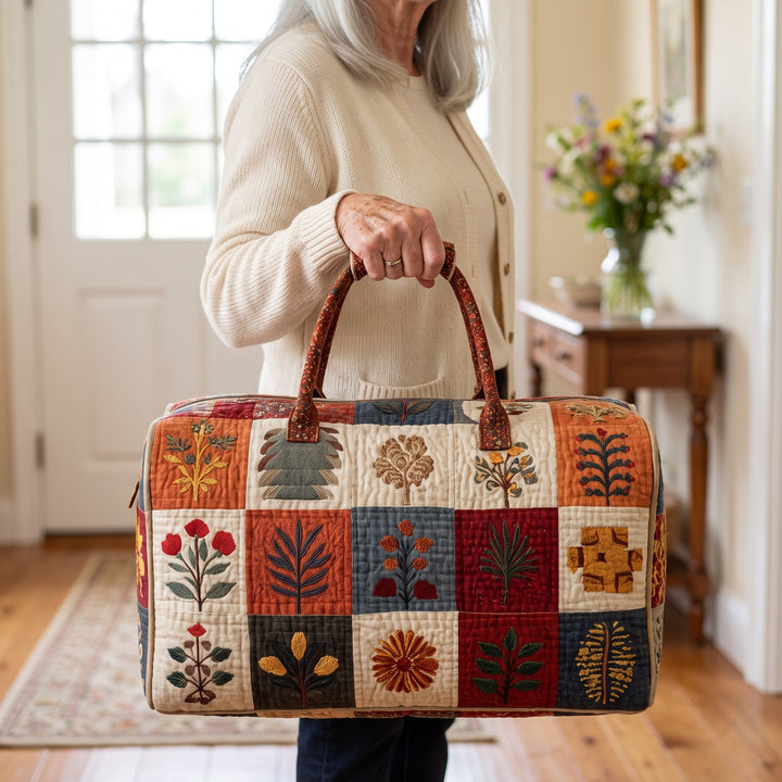 Petal Serenade Quilted Duffle Bag 2