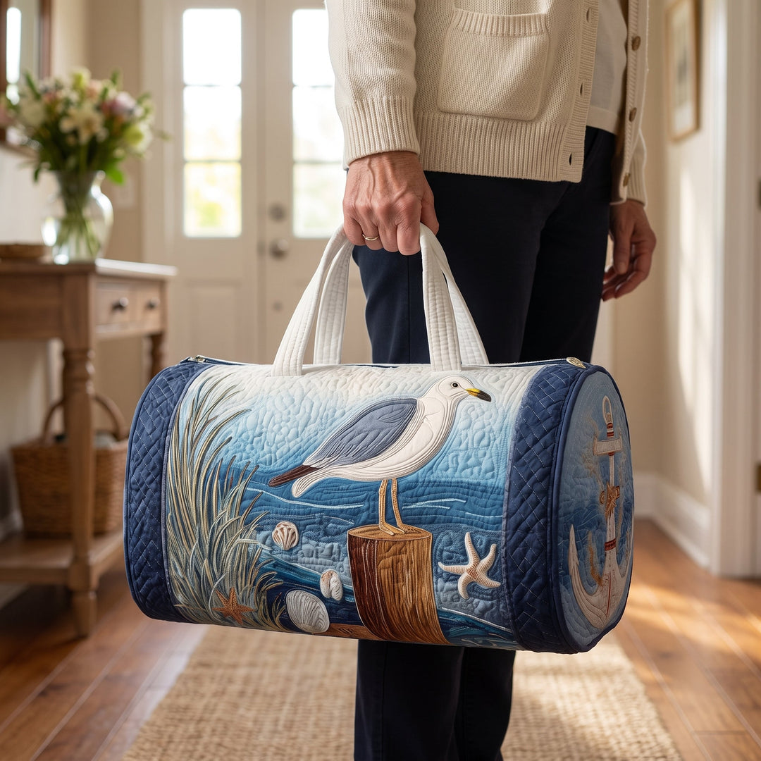 Coastal Gull Quilted Duffle Bag 2