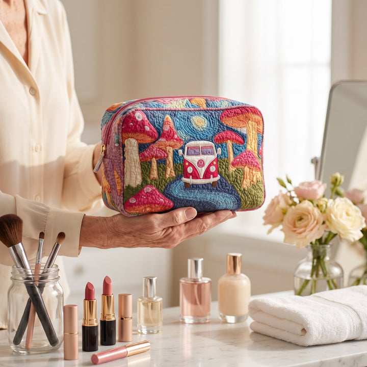 Cosmic Hippie Dream Quilted Makeup Bag 2