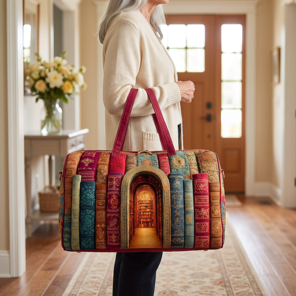 Hidden Library Quilted Duffle Bag 2