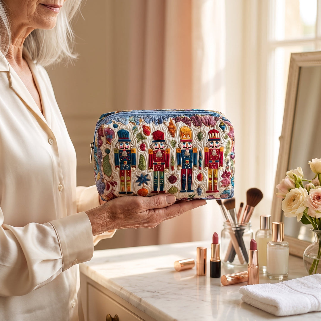 Nutcracker Glow Quilted Makeup Bag 2