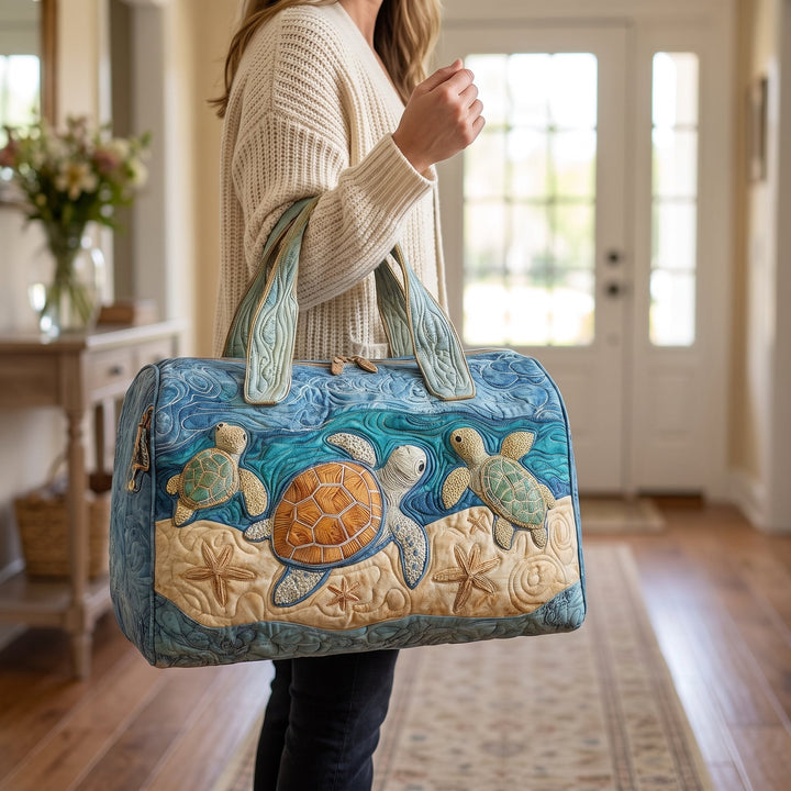 Turtly Cute Quilted Duffle Bag 2