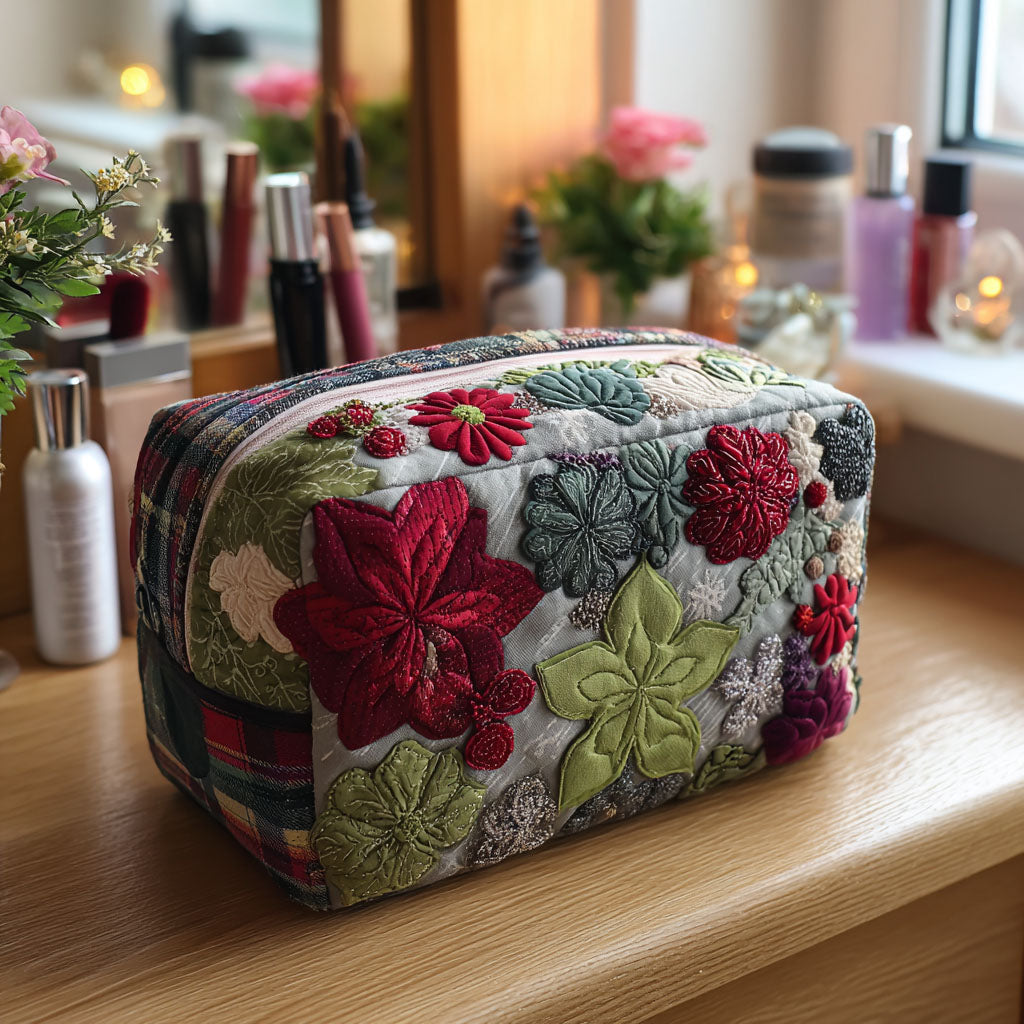 Garden Song Quilted Makeup Bag 1