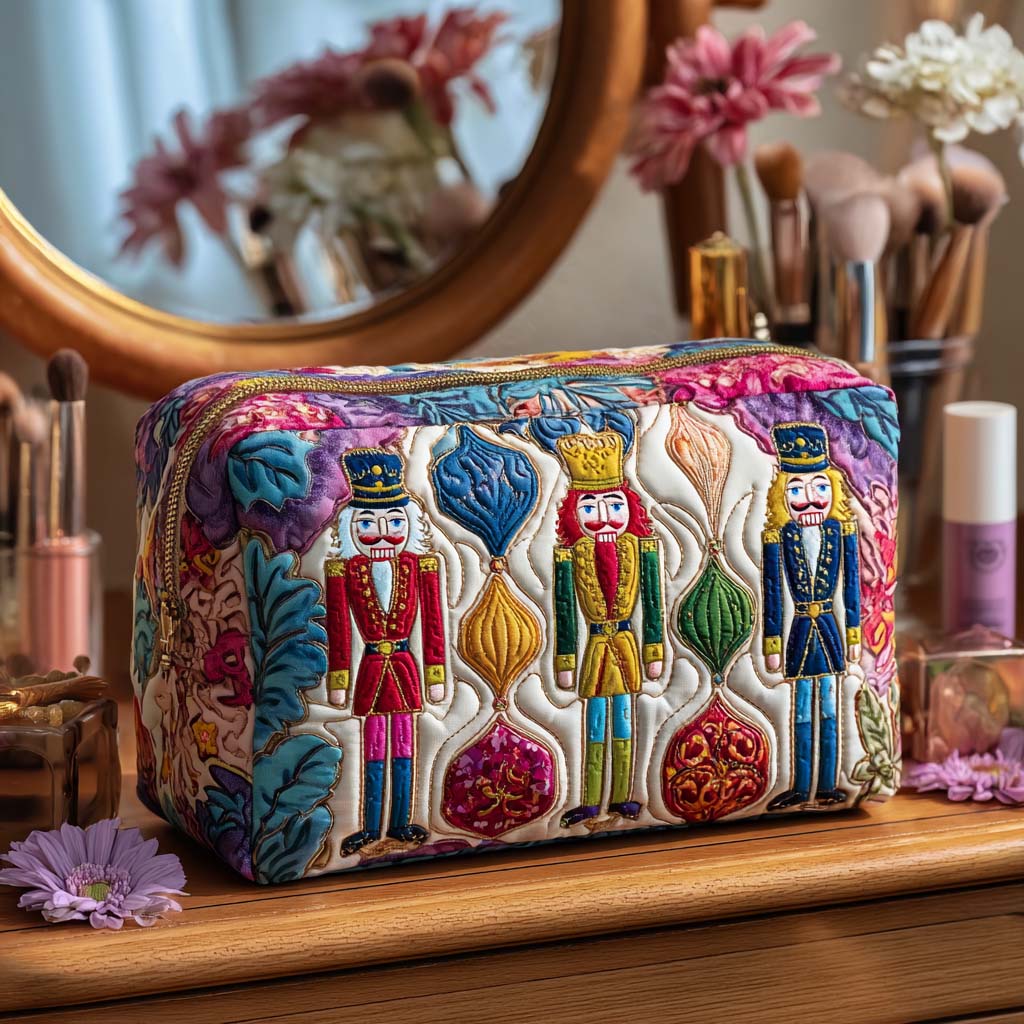 Holiday Guard Quilted Makeup Bag 1