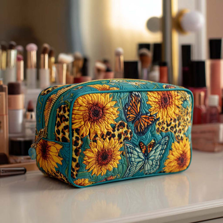 Joyful Petals Quilted Makeup Bag 1