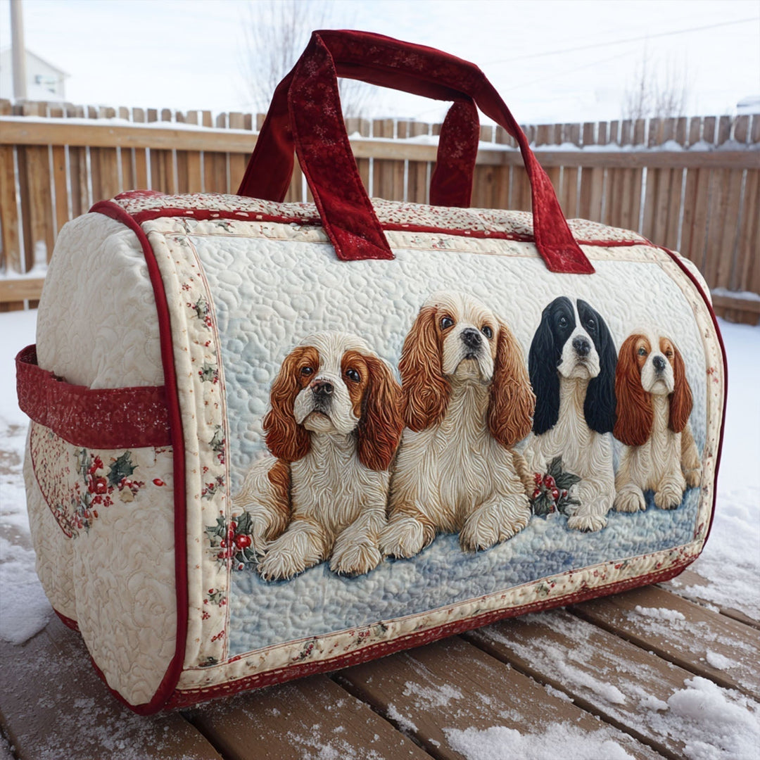 Joyful Spaniel Quilted Duffle Bag 1