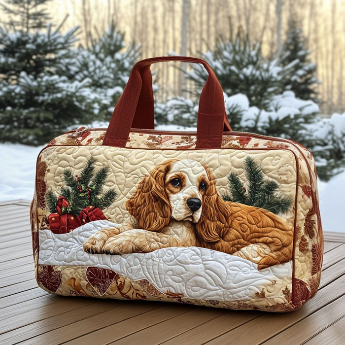 Little Spaniel Love Quilted Duffle Bag 1