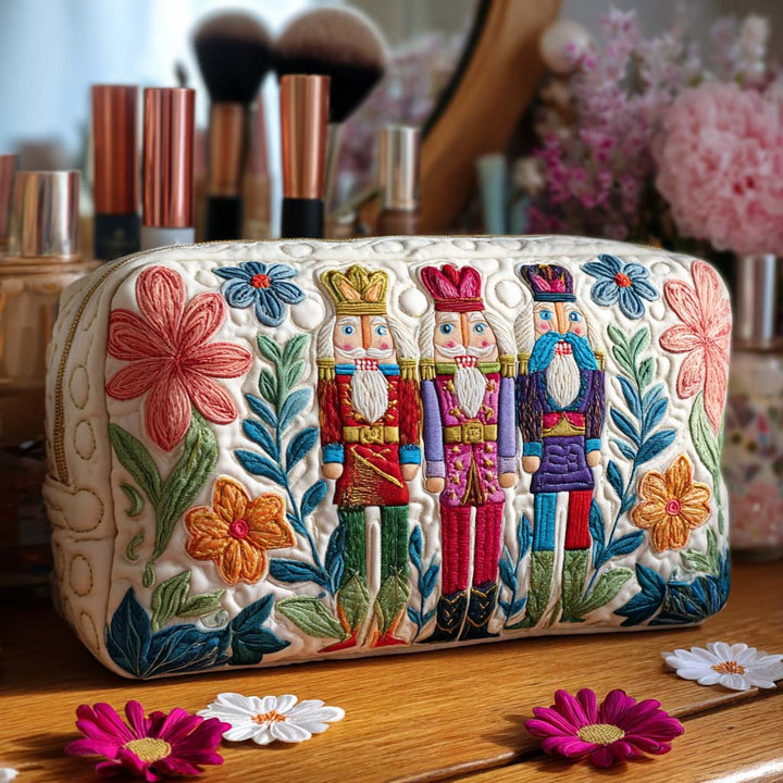 Nutcracker Charm Quilted Makeup Bag 1