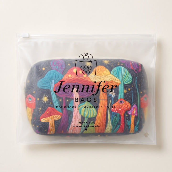Groovy Shroom Quilted Makeup Bag 7