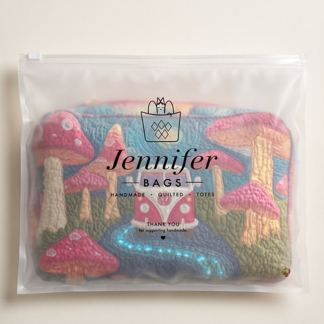 Cosmic Hippie Dream Quilted Makeup Bag 7