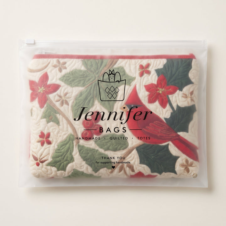 Holly Cardinal Quilted Makeup Bag 7