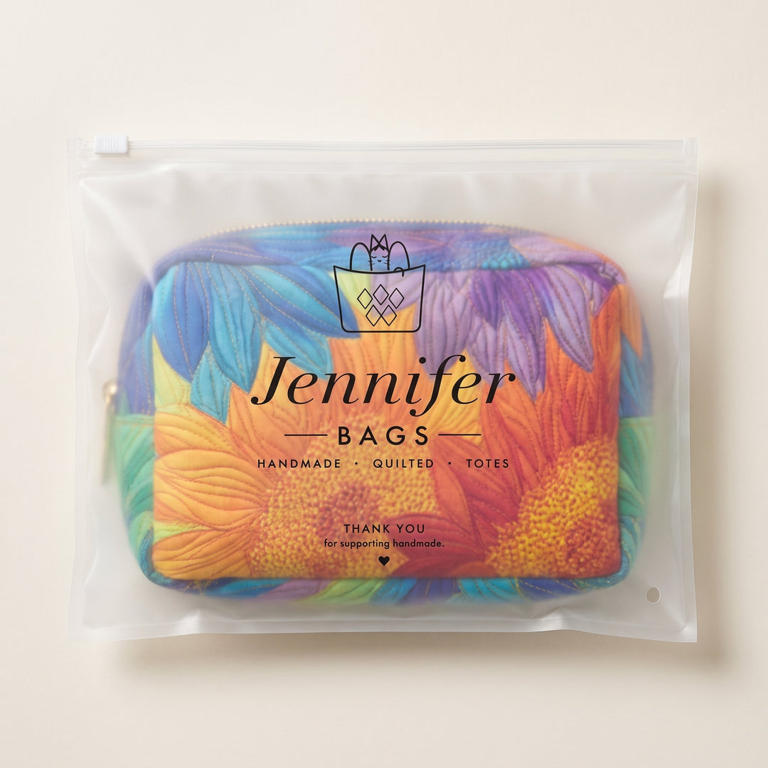 Summer Bloom Quilted Makeup Bag 7
