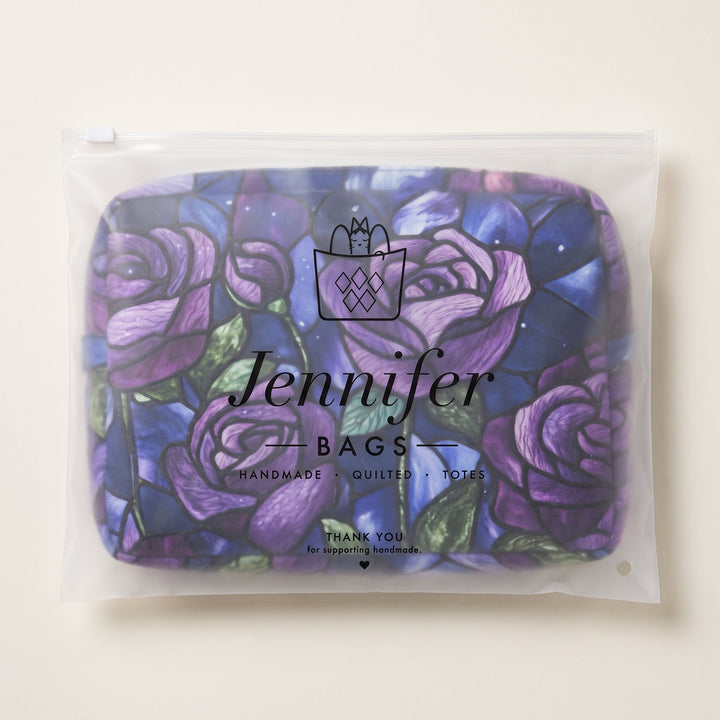 Midnight Rose Quilted Makeup Bag 7