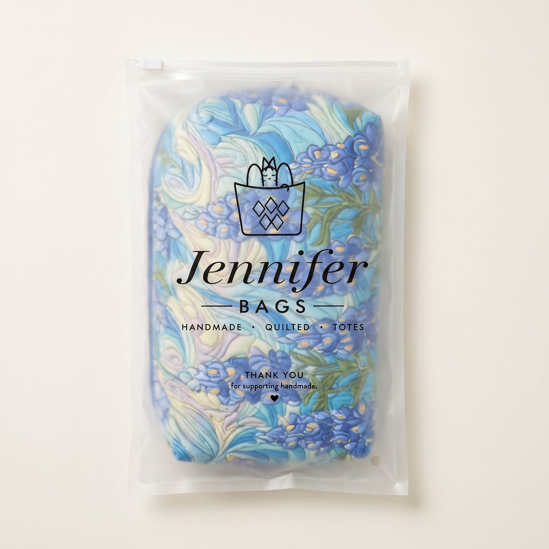 Floral Swirl Quilted Makeup Bag 7