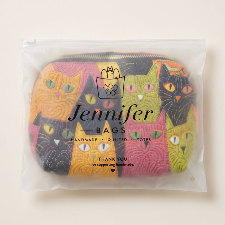 Cat Garden Quilted Makeup Bag 7