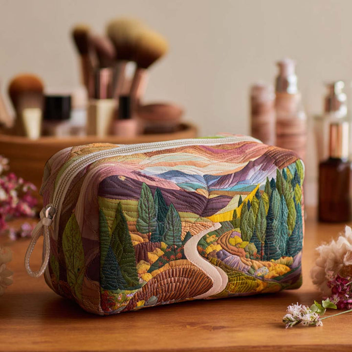 Peaceful Valley Quilted Makeup Bag 1