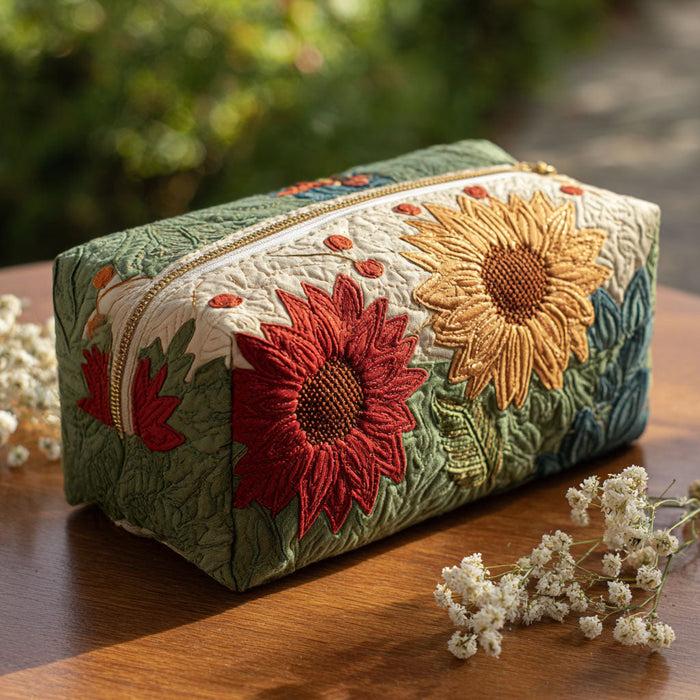 Petal Glow Quilted Makeup Bag 1