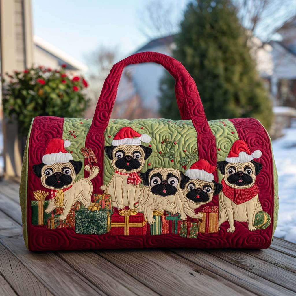 Puglet Noel Quilted Duffle Bag 1